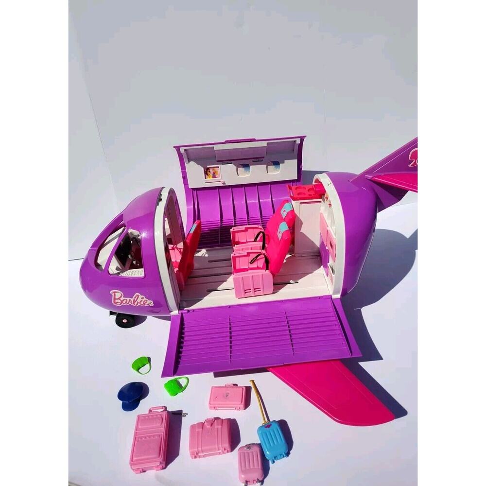 Vintage 1999 Barbie Doll Mattel Purple/Pink Jumbo Glamour Jet Airplane Plane - Picture 1 of 14
